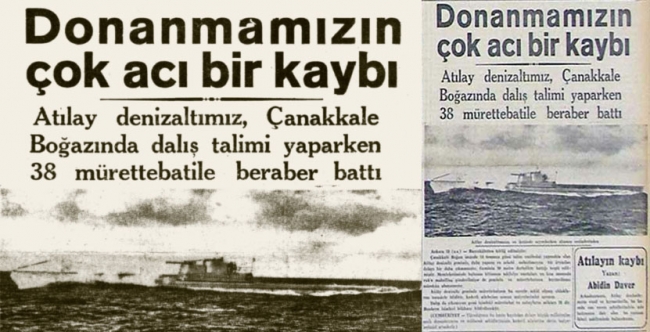 Atılay 78 yıl önce 39 şehidiyle Çanakkale'nin derinliklerine gömüldü
